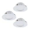 LED Einbauspot EGLO PINEDA 78mm Weiss 3er Set IP44