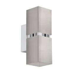 EGLO PASSA LED Wandlampe Up Down 2-flg. GU10 240lm Eckig Nickel-matt