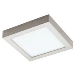 EGLO Connect FUEVA-C LED RGB Aufbaulampe 225mm Eckig Nickel-matt App Steuerbar