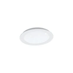 LED Einbaulampe Rund EGLO FIOBBO 225mm Weiss Kristalleffekt