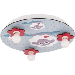 EGLO LALELU Deckenleuchte Holz Bunt 3xE14 Motiv Schafe