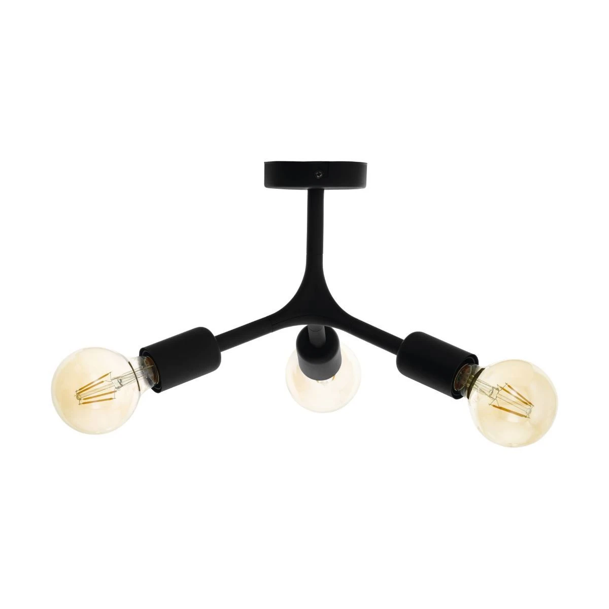 EGLO BOCADELLA 1 Deckenleuchte Schwarz 3x E27 34,5x21,5cm Dimmbar – Bild 2