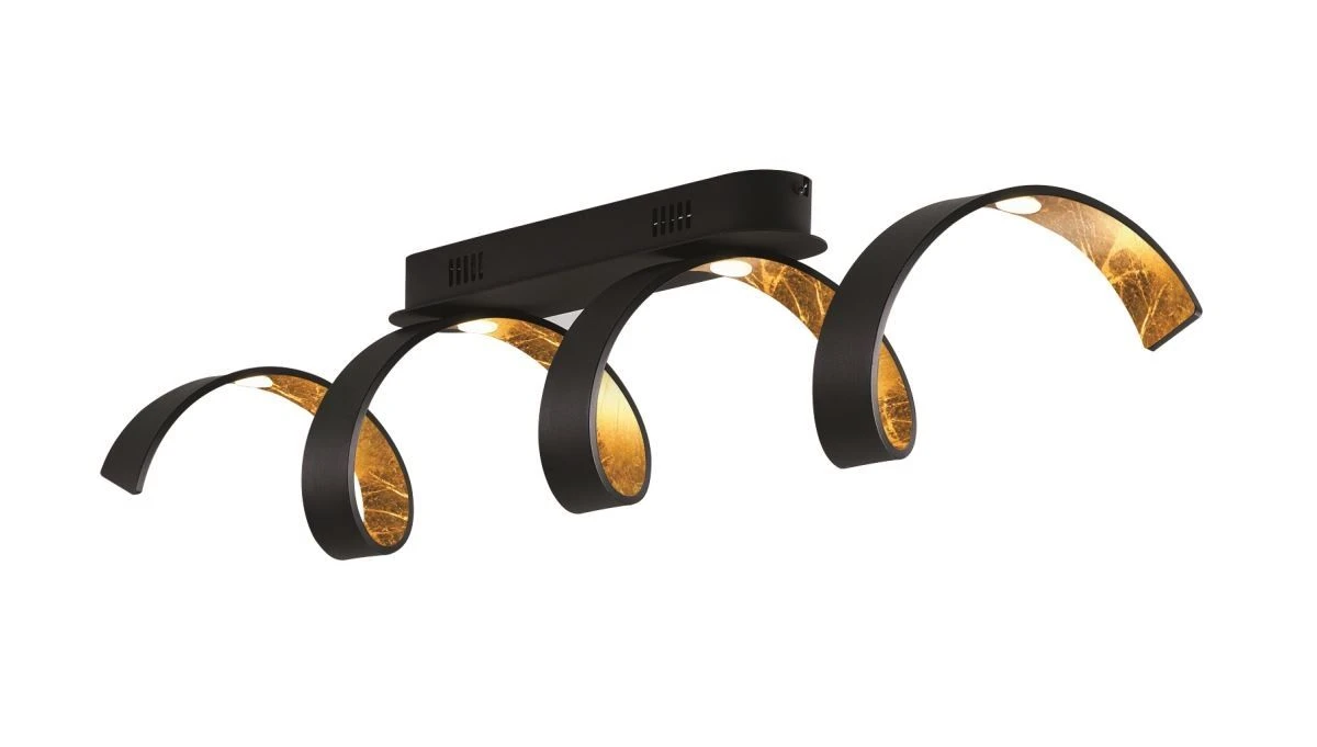 Luce Design Helix LED Deckenleuchte Gold, Schwarz 1200lm 3000K 80cm Dimmbar