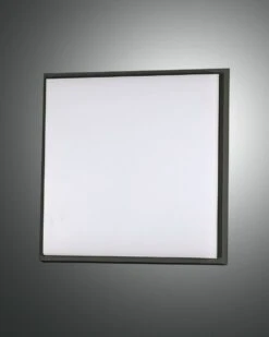 LED Deckenaußenleuchte Schwarz Fabas Luce Desdy 2300lm 240mm IP54