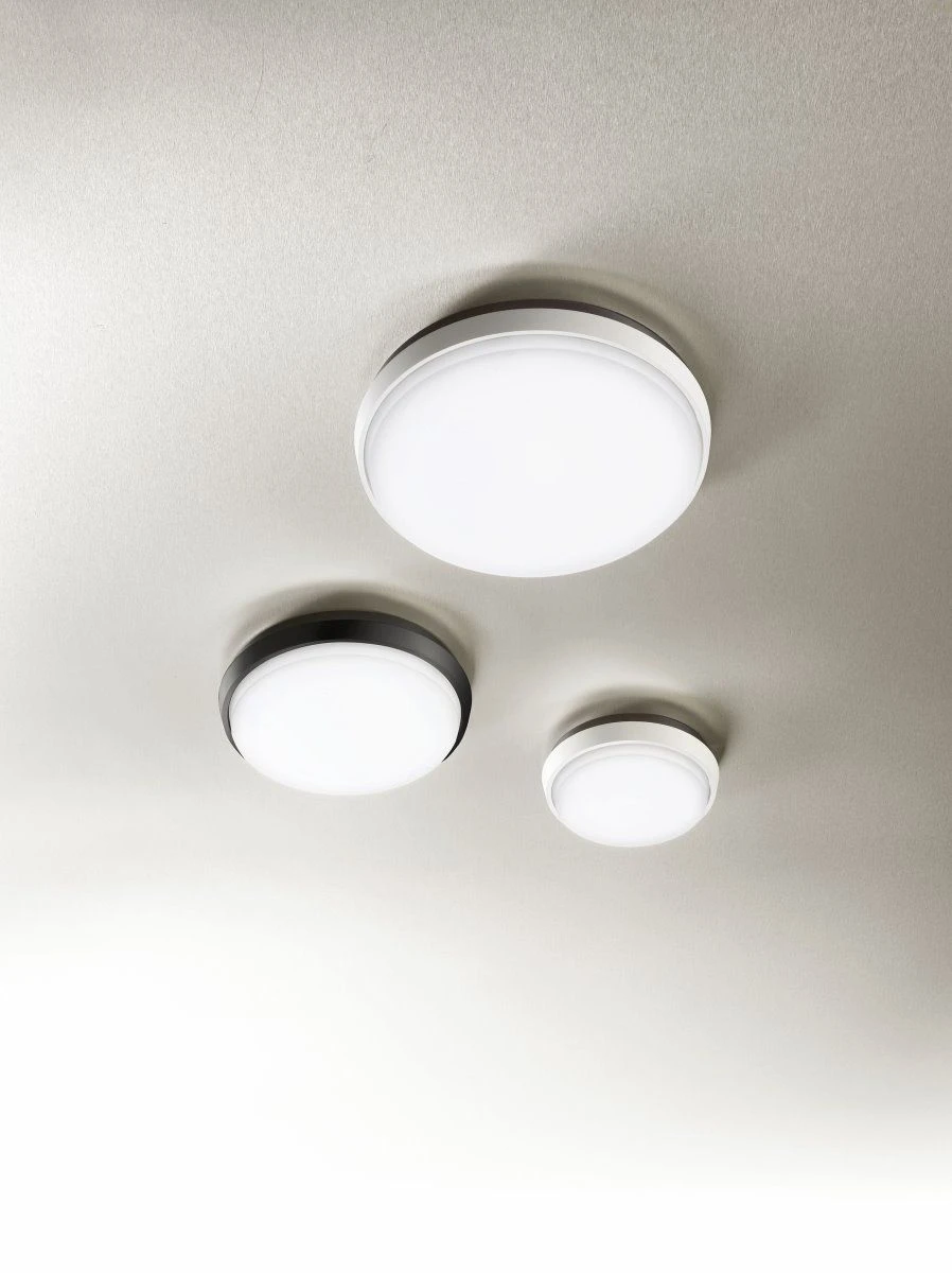 LED Deckenlampe Außen Weiß Fabas Luce Olly 300mm 2800lm IP54 – Bild 2