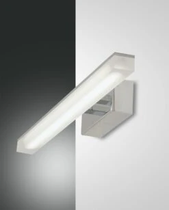 LED Spiegelleuchte Chrom Fabas Luce Saura 460mm 900lm 3000K