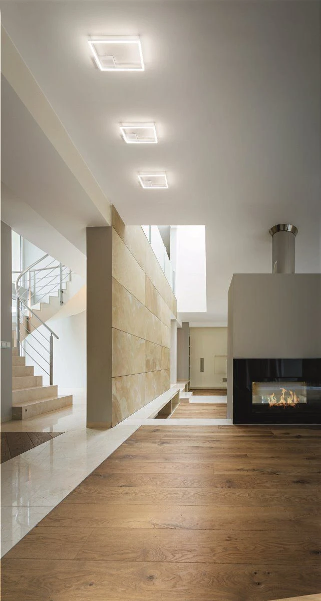 LED Deckenlampe Weiß Fabas Luce Bard 3510lm 420mm Dimmbar – Bild 3