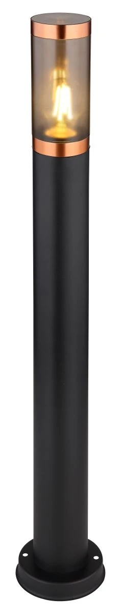 Globo BOSTON Wegeleuchte 800mm Schwarz, Kupfer, Kunststoff Rauchfarben, 1xE27 – Bild 2