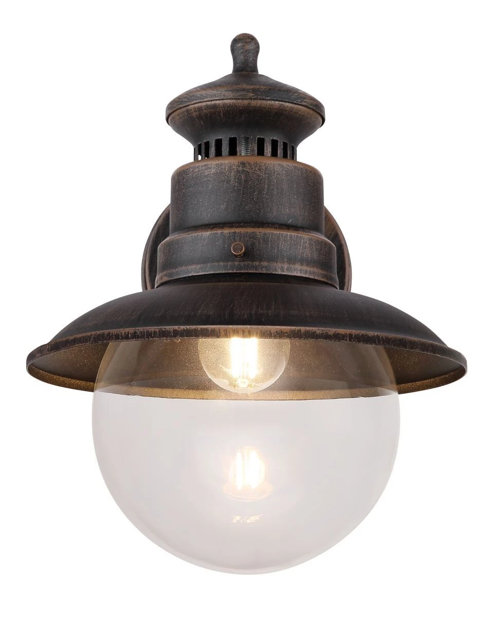 Globo Sella Wandaußenleuchte Rostfarben, Klar E27 Dimmbar X21,5x27cm – Bild 3