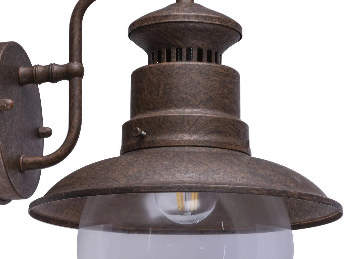 Globo Sella Wandaußenleuchte Rostfarben, Klar E27 Dimmbar X21,5x27cm – Bild 2