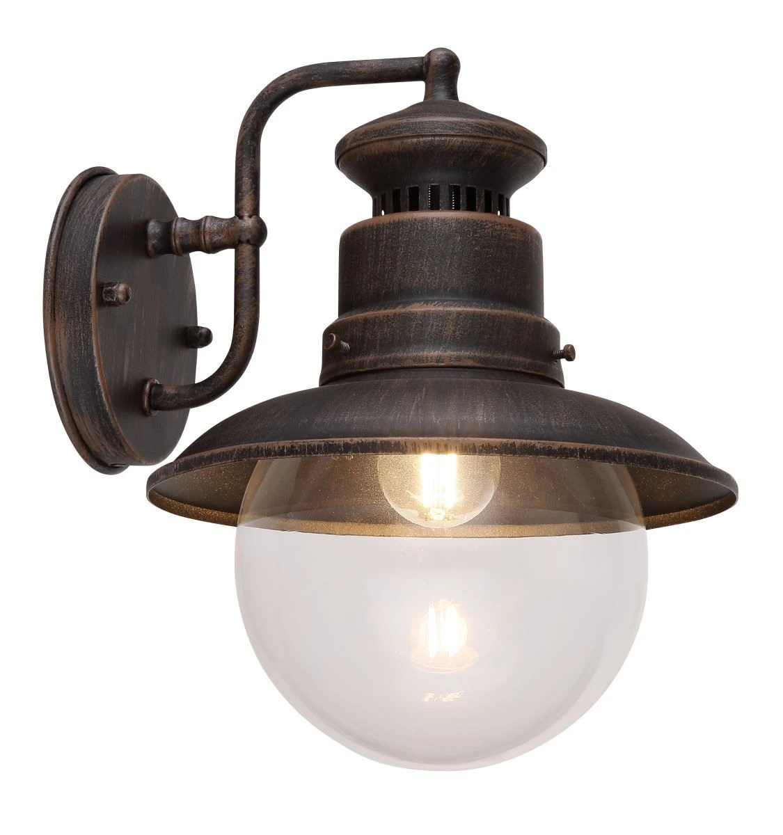 Globo Sella Wandaußenleuchte Rostfarben, Klar E27 Dimmbar X21,5x27cm – Bild 4