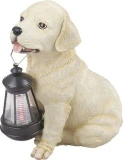 Globo SOLAR Solarleuchte Kunststoff Hund Beige, 1xLED