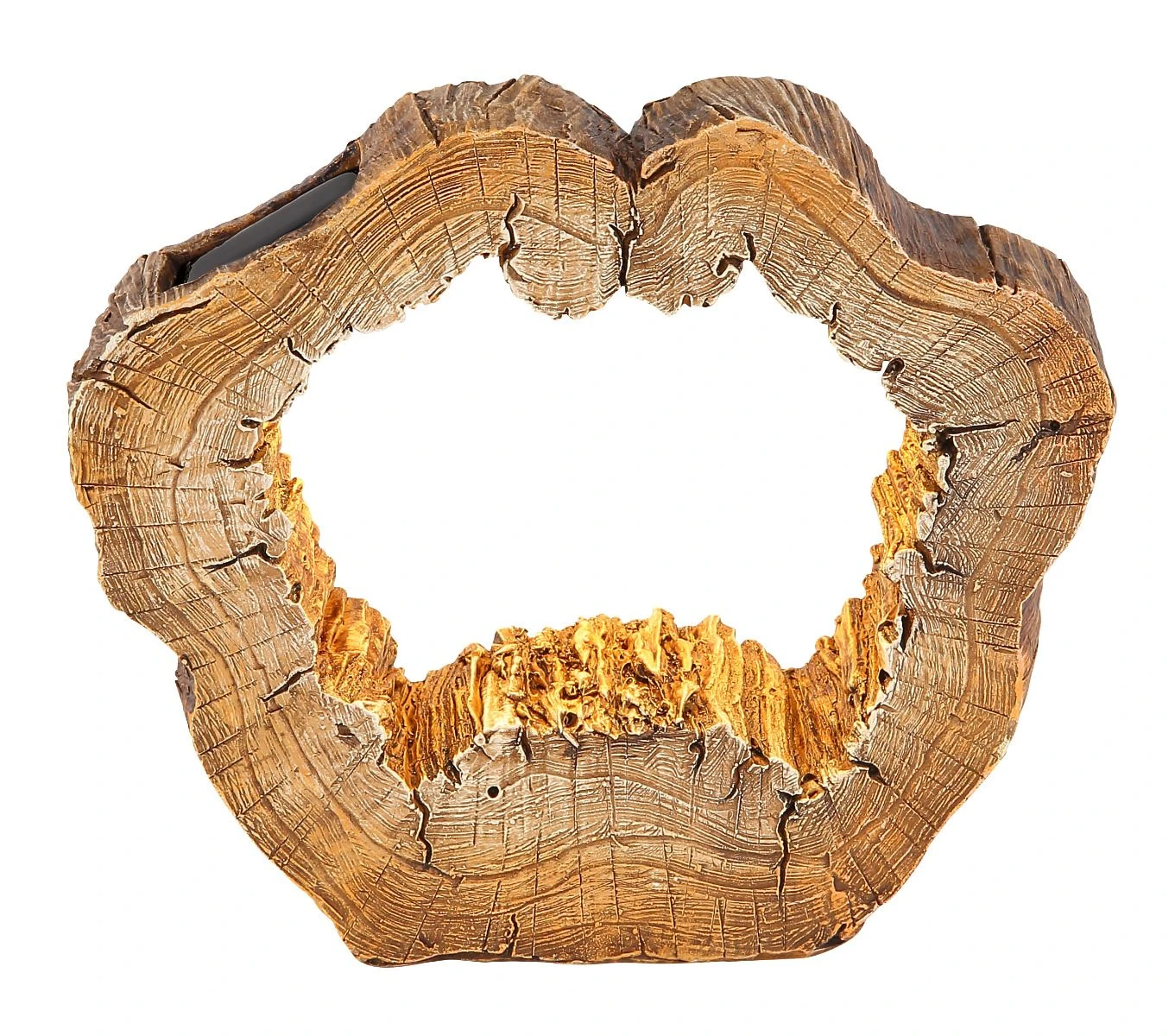 LED Solarleuchte Baumstamm Mit Loch Kunststoff Braun 20xLED Von Globo – Bild 2