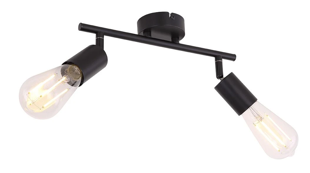 Globo Martha Deckenstrahler Schwarz 2x E27 Dimmbar 30x8x15,5cm