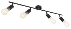 Globo Martha Deckenstrahler Schwarz 4x E27 Dimmbar 80x8,5x15,5cm