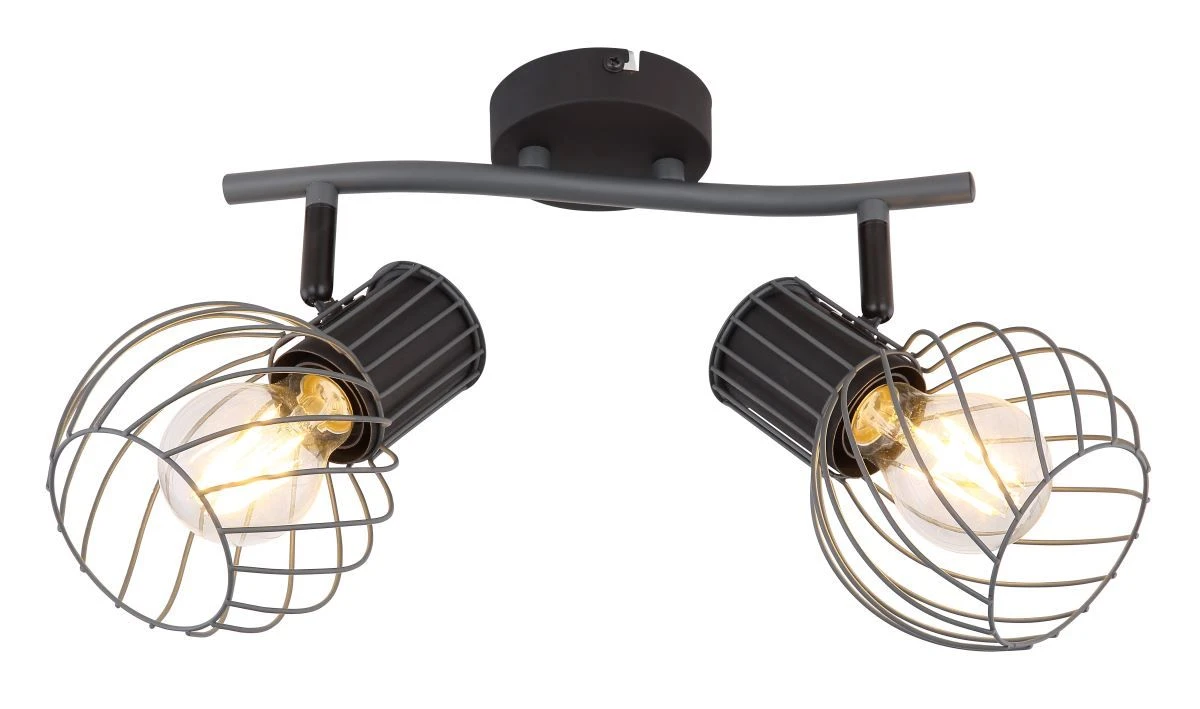 Globo Beverone Deckenstrahler Graphit 2x E27 Dimmbar 29,5x12x18,5cm – Bild 8