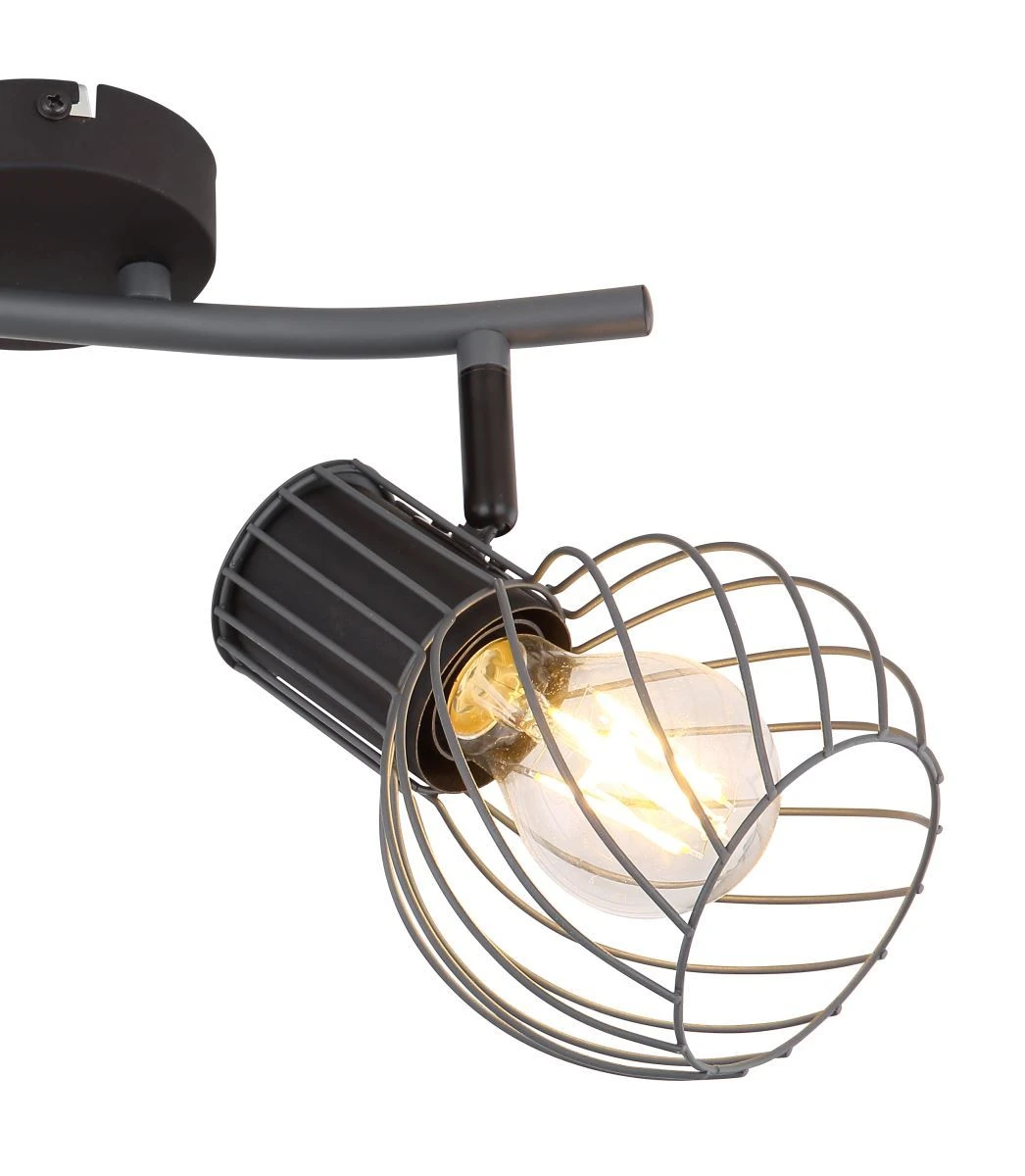 Globo Beverone Deckenstrahler Graphit 2x E27 Dimmbar 29,5x12x18,5cm – Bild 6