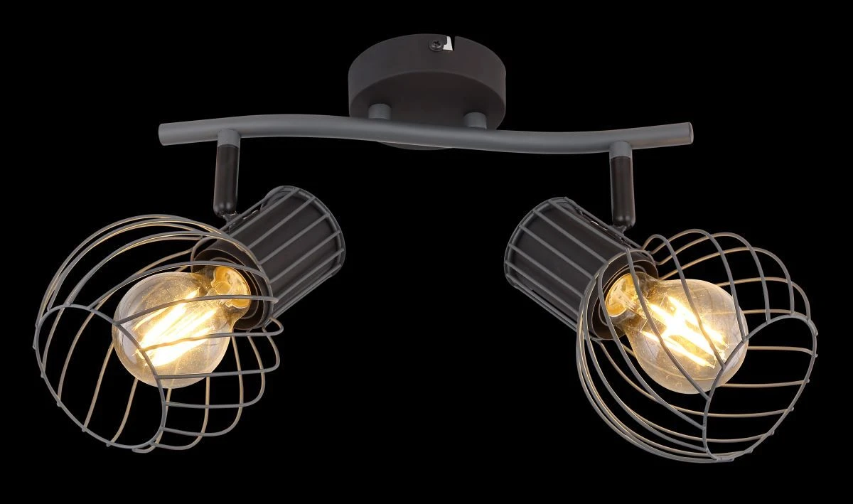 Globo Beverone Deckenstrahler Graphit 2x E27 Dimmbar 29,5x12x18,5cm – Bild 5