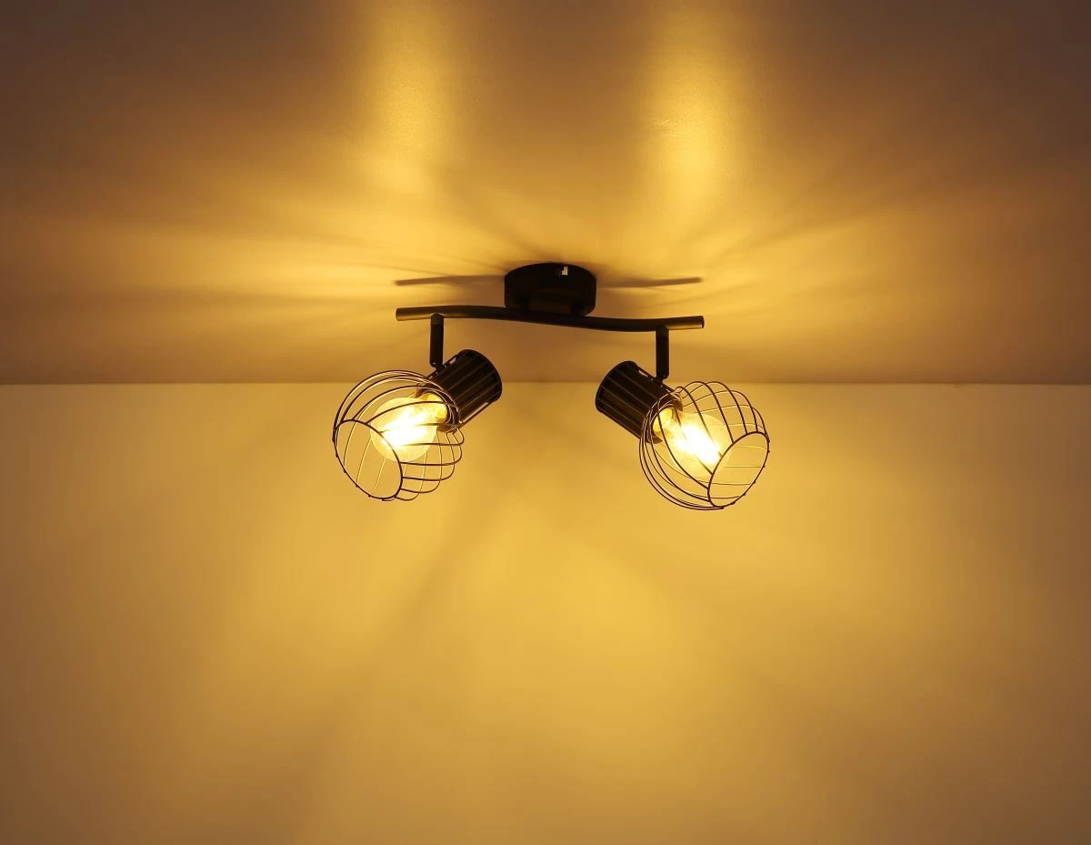 Globo Beverone Deckenstrahler Graphit 2x E27 Dimmbar 29,5x12x18,5cm – Bild 3