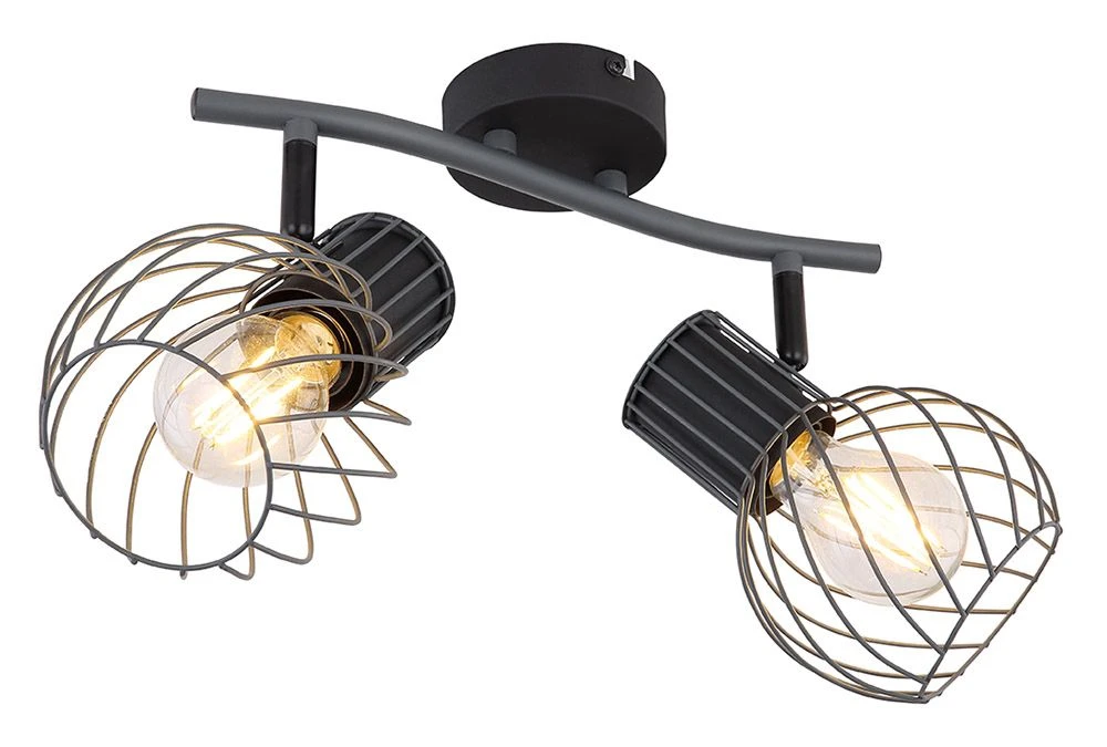 Globo Beverone Deckenstrahler Graphit 2x E27 Dimmbar 29,5x12x18,5cm – Bild 2