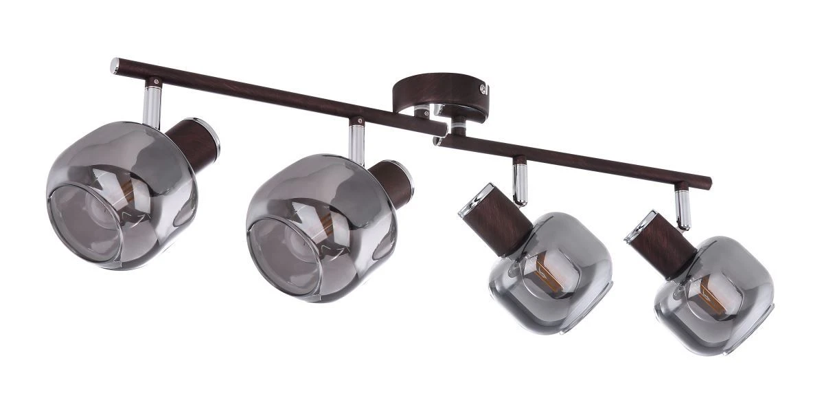 Globo Pallo Deckenstrahler Bronze, Rauch 4x E14 Dimmbar 58x10x18cm – Bild 7