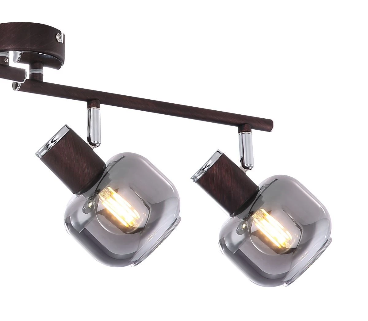 Globo Pallo Deckenstrahler Bronze, Rauch 4x E14 Dimmbar 58x10x18cm – Bild 4