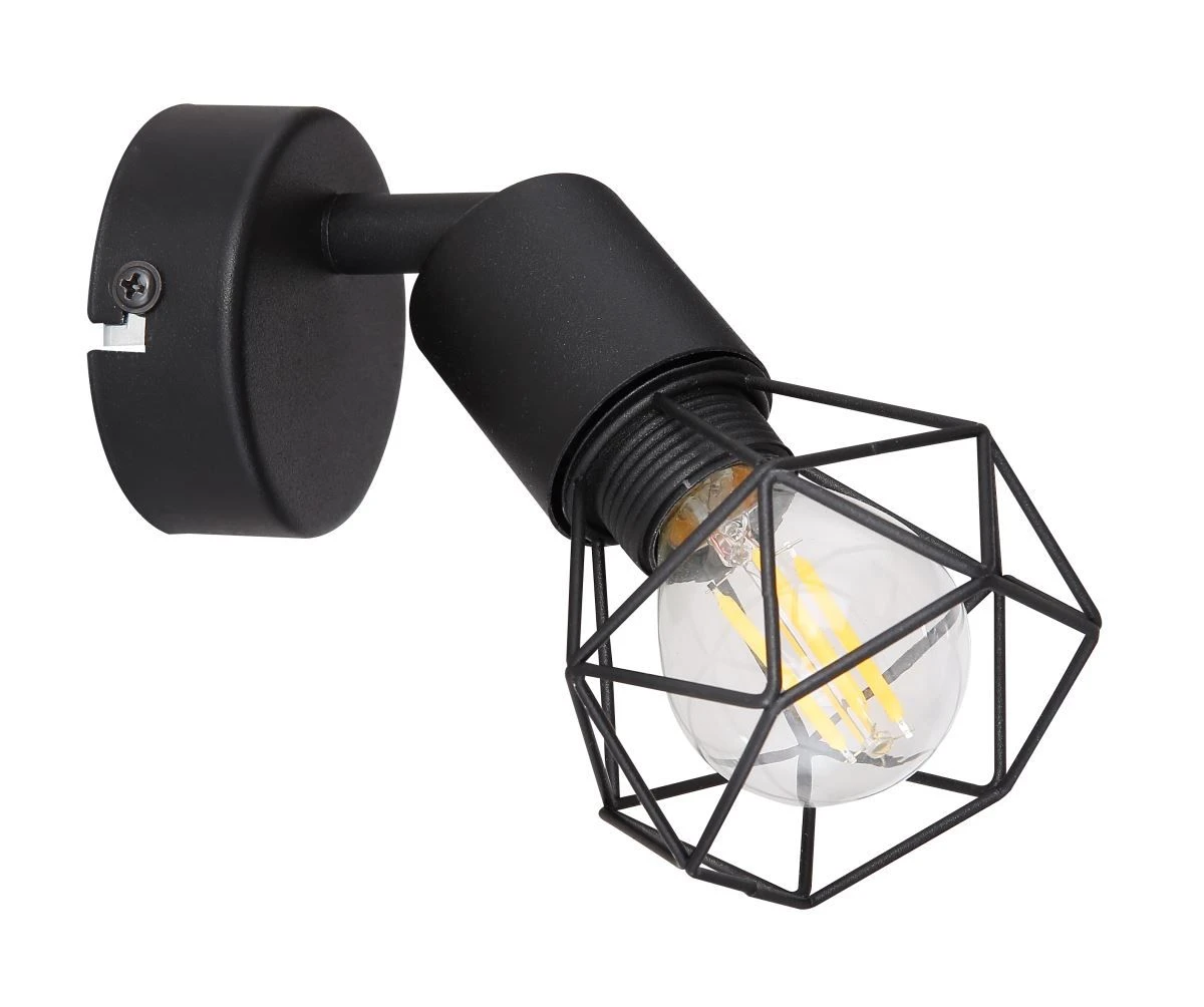 Globo Xara I Wandstrahler Schwarz E14 Dimmbar X8x13,5cm – Bild 3