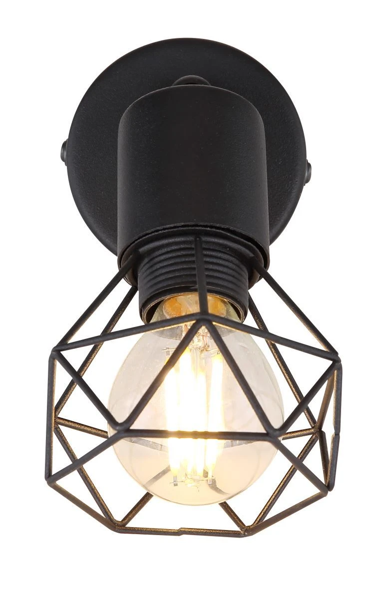 Globo Xara I Wandstrahler Schwarz E14 Dimmbar X8x13,5cm – Bild 4