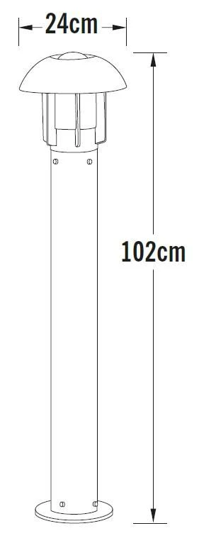 KONSTSMIDE Heimdal Wegeleuchte Schwarz Matt 24x102x24cm – Bild 4