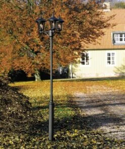 KONSTSMIDE Virgo Schwarzer Leuchtenkopf 3tlg.