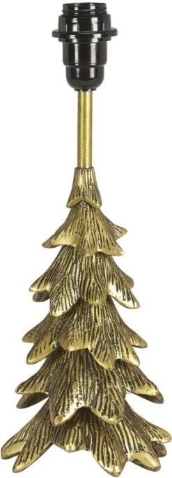 Tischlampe Im Tannenbaum Look Aus Metall Antik Messing PR Home Granen 29cm E14 Ohne Schirm