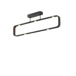 Luce Design Moka LED Deckenleuchte Schwarz, Braun 2450lm 4000K 80,5x20x6cm