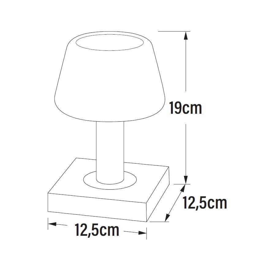 KONSTSMIDE Monaco Akku Tischleuchte IP54 Rostfarben Dimmbar 2700/3000K – Bild 6