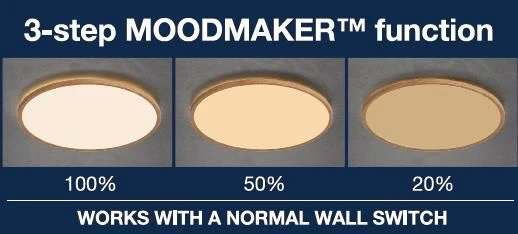 LED Deckenlampe Holzfarben Nordlux Oja 29 IP20 1600lm 2700K Stepdimmer – Bild 5