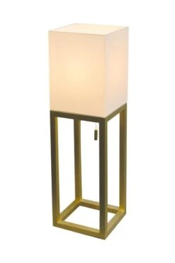 Tischleuchte Messing Matt, Beige Näve Alfa 19x65cm E27