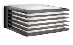 Philips Moderne Wandaußenleuchte Shades Anthrazit E27