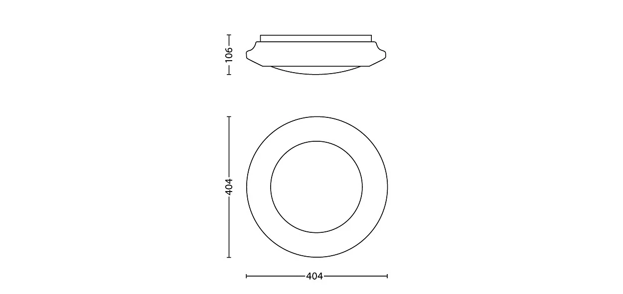 Philips MyLiving Cinnabar LED Deckenleuchte Weiß 2700K 2000lm 40cm – Bild 3