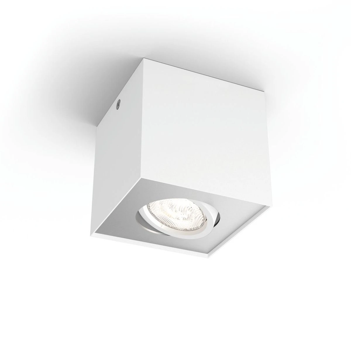 Philips Box Moderne LED Aufbauleuchte Weiß 1-flg. Einzelspot 10,3x10,3x10cm