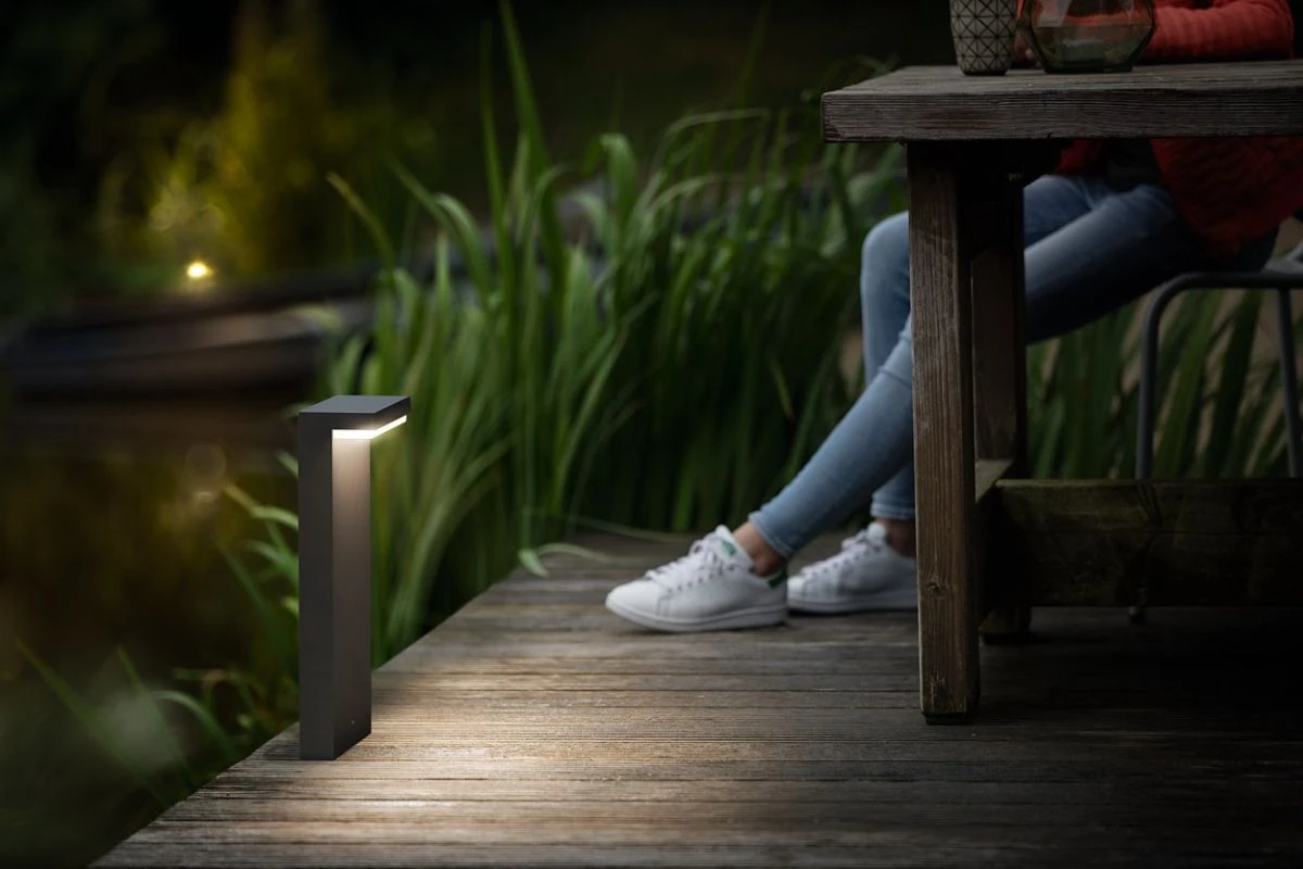 Philips MyGarden Bustan LED Außen Sockelleuchte Anthrazit 1000lm IP44 40x22x9cm – Bild 4
