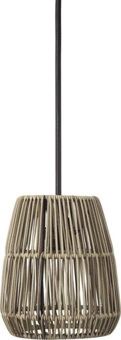 PR Home Saigon Outdoor Hängelampe Rattan Beige IP44 18cm E27 Mit Stecker