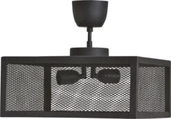 Industie Look Deckenlampe Metallgitter Schwarz PR Home Grid 35cm 2x E27