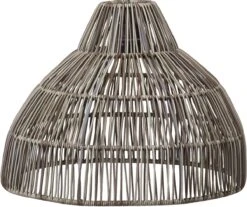 Lampenschirm Rattan Für Außen Grau Grün Beige PR Home Bao 40cm Für E27 Pendelaufhang