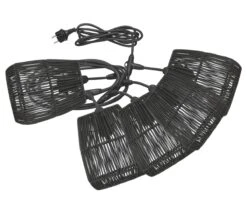PR Home Flex Out Saigon 18cm Sommer Lichterkette Schwarz IP44 5x E27 6,5m
