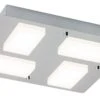Rabalux Ruben LED Deckenleuchte Chrom IP44, 4x 387lm, 4000K