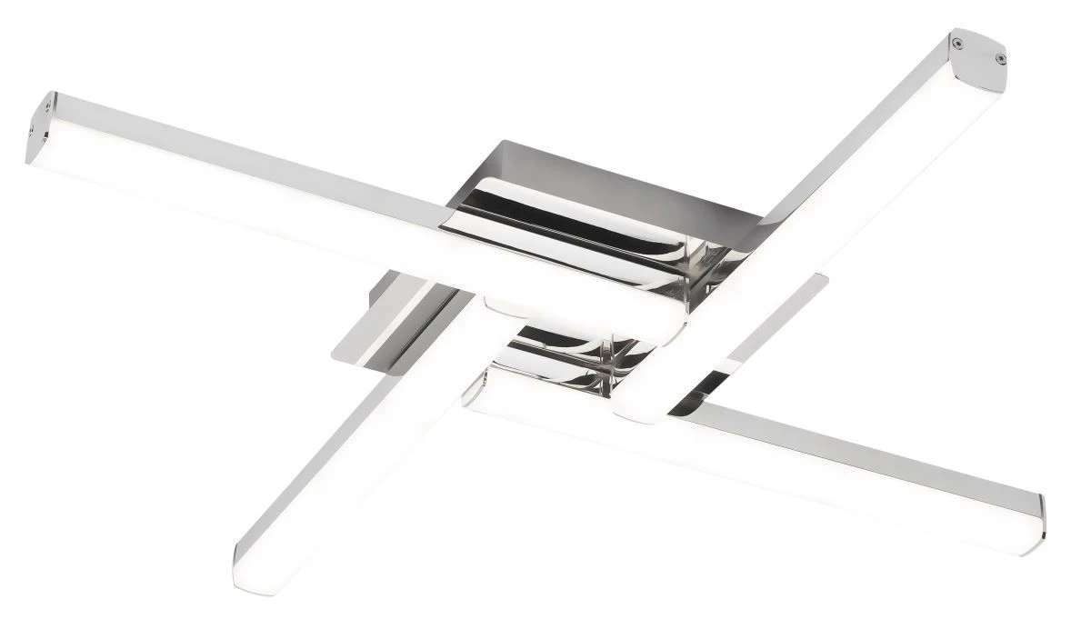 Rabalux Antonia LED Deckenleuchte Chrom 4-flg. 610mm, IP44, 4000K