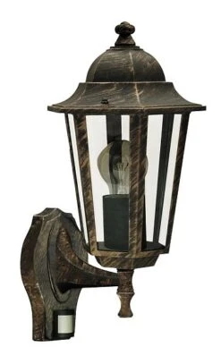 Rabalux Velence Außenwandleuchte 1x E27 Gold Antik Mit Bewegungsmelder