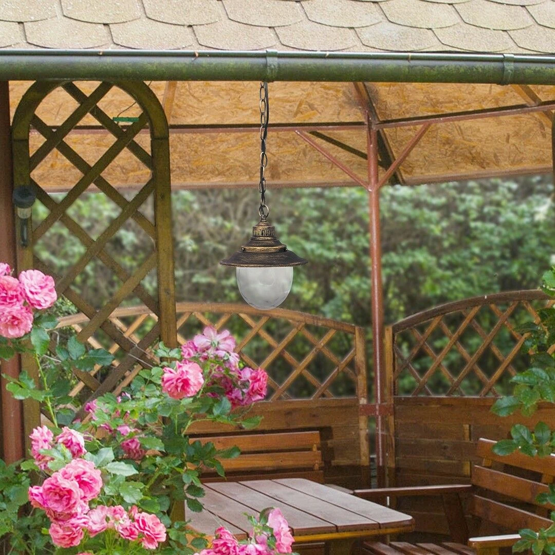 Rabalux Barcelona Außen Pendelleuchte 1x E27 Antik Gold – Bild 2