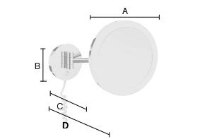 Smedbo Outline Kosmetikspiegel Mit Dual LED-Beleuchtung PMMA Rund FK485E – Bild 2