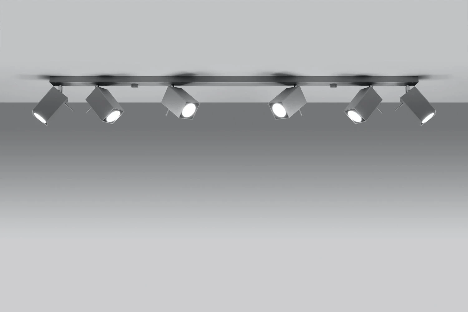 Sollux MERIDA Moderner Deckenstrahler Grau 6-flg. GU10 – Bild 3