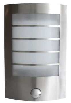 Lutec Slim LED Außenwandleuchte Anthrazit IP44 640lm 3000K 9x18x26cm Mit Bewegungsmelder